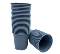 Bramley & Sage 9cm Grey Plastic Plant Pots (Various Quantities) (100)