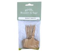 Bramley & Sage Bamboo T Garden Labels 10cm x 6cm (Pack of 10)