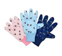 Bramley & Sage Briers Ladies Triple Pack Bee Print Cotton Gardening Gloves