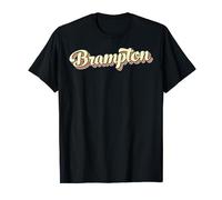 Brampton TShirt Retro Art Baseball Font Vintage T-Shirt