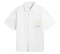 Bram's Fruit Men's Shortsleeve Varsity Shirt White Large