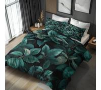 Branch Bedding Emperor Duvet Cover Sets, Leaf Dark Green Quilt Cover 3 Piece, Branch Room Decor Bedding Set&Gift Super Soft Microfibre With 2 Pillowcase, No Comforter, LS4123