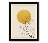 Branch Beneath the Sun Botanical Framed Wall Art Print A1 (84.1×59.4cm) Black, Wall Decor for Living Room, Bedroom, Office & Home, Ready to Hang, Art Gift