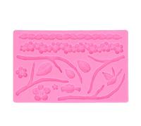 Branch Flowers Silicone Mould Food Grade Safe Material Multi Purpose DIY Cake Chocolate Mold for Home Baking Decorations Leaves Branches Birds Flowers Shapes