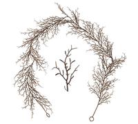 Branch Garland Halloween Garland, 6FT Realistic Branch, Hanging Plastic Willow Vine Twig Decor with Hole for Wall Home Fireplace Mantle Decoration, Style2