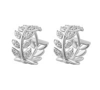 Branch inlaid with diamond earrings, simple and elegant leaf earrings, the charm of diamonds, earrings set from tree branches, simplicity and unusual, one size, Metal, No Gemstone