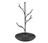 Branch Jewelry Rack, Iron Jewelry Display Holder, Jewelry Organizer Stand, Tree Tower Rack for Ring, Earrings, Necklace, Bracelet, Metal Jewelry Tree Holder, Jewelry Stand (Black)