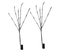 Branch Lights 2 Pack Black Iron Wire Battery Powered | Warm White Decorative Lights, Bendable Twigs for Home and Office Decoration