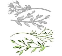 Branch Twig Leaves Metal Cutting Dies,Branch Twig Stencil Metal Template Molds Decoration Embossing Stencils for DIY Scrapbooking Album Decorative Embossing Paper Dies Card Making