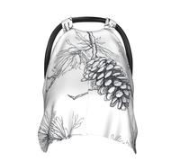 Branches and Cones Baby Car Seat Cover Soft Baby Nursing Cover Infant Carseat Stroller Cover for Girls and Boys