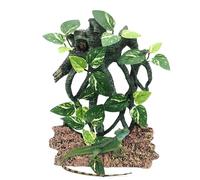 Branches for Reptiles - Resin + PP 29 x 22 cm | Suction Tree Branch with Leaves | Enrichment Toy | Snake Enclosure | Snake Terrarium for Lizards, Bearded Lions