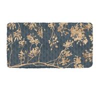 Branches Teal Sueded Paper Portable Toddler Bed Sheet Waterproof Cot Sheet for Kids Travel Cot for Kids Baby Sleeping 50'' x 25'' (Sheet,Bed Not Included)