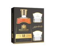 Brancoveanu XO Brandy (Vinars) with two glasses Romanian brandy 700ml