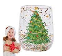 Brand Double Walled Coffee Mug - Christmas Tree Glasses Cup for Hot Drinks, Tea, Milk, Juice - Perfect Christmas or Birthday Present