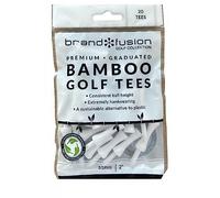 Brand Fusion 51mm White Graduated Biodegradable Bamboo Golf Tees