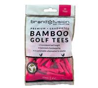 Brand Fusion 57mm Pink Bamboo Castle Golf Tees Graduated Biodegradable