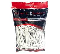 Brand Fusion Bamboo Golf Tees Bulk Pack 110 Pack - 69mm Eco-Friendly Biodegradable Wooden Tees - Strong & Durable Standard Golf Tees