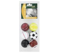 The Golfers Club White, Black and Red Novelty Sports Pack of 6 Golf Balls, | American Golf