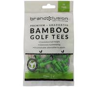 Brand Fusion Unisex's 27mm Lime Graduated Biodegradable Wooden Golf Tees