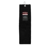 Brand Fusion Tri-Fold Velour Towel Black