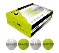 Brand Fusion Zebra Yellow Golf Balls Dozen - Control Soft & Distance Models (12 Pack)