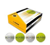 Brand Fusion Zebra Yellow Golf Balls Dozen - Control Soft & Distance Models (12 Pack)
