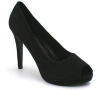 Brand G Women's High Heel Stiletto Peep Open Toe Court Shoes - Unisex Adults Ladies Drag Queen Cross Dresser Slip On Party Pumps Plus Size UK 9-12UK(Black Suede, 11)