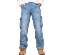 BRAND KRUZE KZ118 Mens Combat Jeans LSW 38R Light Stonewash