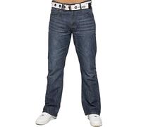 BRAND KRUZE Mens Jeans Bootcut Pants KZ115 Flared Wide Leg Denim Trousers All Waist Sizes MSW 38 S Blue