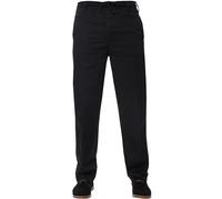 BRAND KRUZE Mens Relaxed Regular Fit Elasticated Rugby Trouser Pants Casual Work Trousers Big Waist Black 48W / 27L