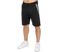 BRAND KRUZE Mens Shorts Casual Cotton Summer Elasticated Waist Striped Half Pants KZS155 Shorts Black XL