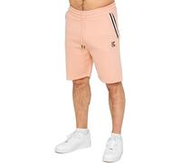 BRAND KRUZE Mens Shorts Casual Cotton Summer Elasticated Waist Striped Half Pants KZS155 Shorts Dusty Pink L
