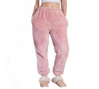 Brand Lab Men's Fluffy Fleece Jogging Bottoms in Baby Pink | Size: Large Brand Lab Baby Pink L