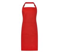 Brand Lab Unisex Adult Organic Bibbed Apron Red (One Size)