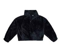 Brand Lab Women's Fluffy Quarter Zip Fleece Top in Black | Size: XL Brand Lab Black XL