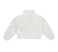 Brand Lab Women's Fluffy Quarter Zip Fleece Top in Natural | Size: Large Brand Lab Natural L