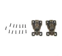 Brand Name Jewelry Chest Cabinet Suitcase Trunk Toggle Hasp Latch Clasp Clip 2PCS Set for Wooden Boxes Drawers Antique Bronze Silver Gold Iron Hardware(S12Bronze)(SKU)