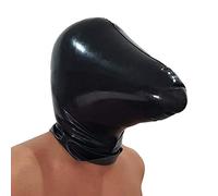 Brand New Black Latex Rubber Rebreather Hood Mask HOT (one Size)