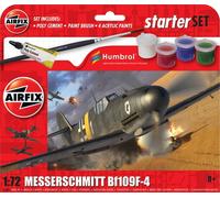 AIRFIX - Starter Set - A55014 Messerschmitt Bf109F-4 Model Building Kit - Plasti