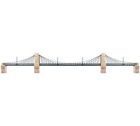 Hornby R8008 OO Gauge Grand Suspension Bridge - Model Railway Accessories, Miniature Diorama Scenery for Hornby Train Sets - Lifelike Train Grand Suspension Bridge Model - Scale 1:76