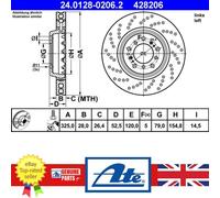 ATE 24.0128-0206.2 Brake disc
