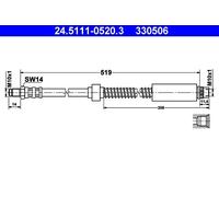 Brand New Brake Hose For Peugeot 306 94-01 480663