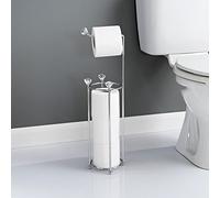 Brand New Crystal Design Toilet Roll Caddy Bathroom Use Chrome Finish