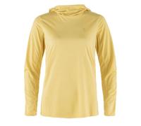 BRAND NEW Fjallraven Womens Abisko Sun-Hoodie LS Hooded T-Shirt Mais Yellow