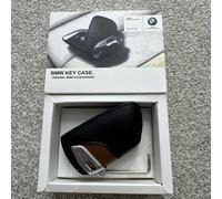 Brand New Genuine BMW Leather Key Case Cover Pouch Black/Brown 82292344033