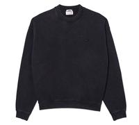 BRAND NEW Lacoste Loose Fit Washed Effect Fleece Sweatshirt Black