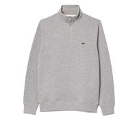 BRAND NEW Lacoste Zip-Up High Neck Interlock Sweatshirt Light Heathered Grey