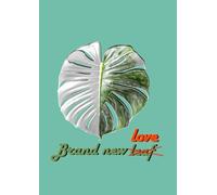 Brand New Leaf Love Grid Notebook - A4 0.5cm (0.196 inch) Diced Paper, 120 Pages: Modern Botanical Graph Paper journal with Variegated monstera Leaf Design