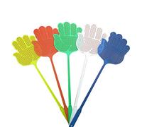 Brand New LIGHTWEIGHT, LONG & LARGE HANDLED FLY SWATTERS with Hang-Hole For Pest Control Bee Mosquito Bug Flying Insect Catcher WASP Killer Zapper Plastic Coloured Hand Shaped