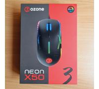 Ozone Raton Gaming Neon X50 -OZNEONX50- Esports Mouse Gaming - Optical Sensor Pixart PMW3327, ARGB, 6200 DPI, Programmable Buttons, Ergonomic, Ambidextrous, Black